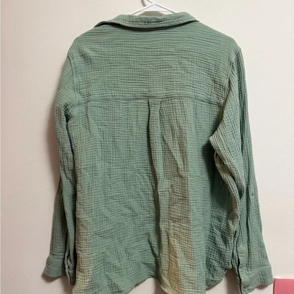 Anne Klein - Women’s Sage Green Gauze Botton Down Shirt - Size XL - Picture 4 of 4